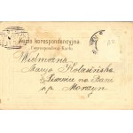 Nowy Sącz - Ruiny zamku, kartka tłoczona, ok. 1900
