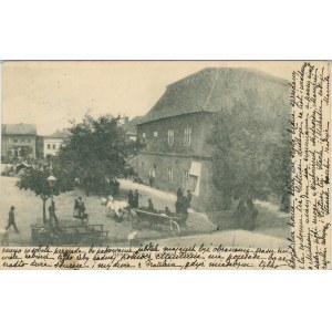 Bochnia - Hauptplatz während eines Marktes, ca. 1910