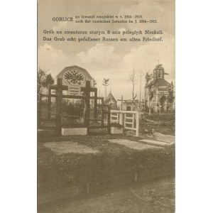 Gorlice - Grób na cmentarzu starym 8-miu poległych Moskali, 1916
