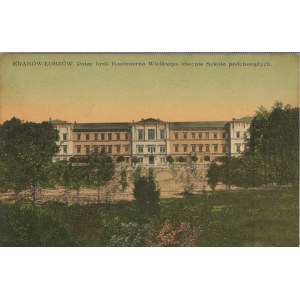 Kraków - Łobzów - Pałac król. Kazimierza Wielkiego, obeznie Szkoła podchorążych, ok. 1915