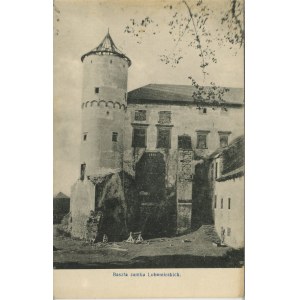 Wisnicz - Tower of the Lubomirski castle, circa 1910.