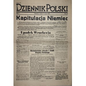 Dziennik Polski, 9 V 1945 r., Kapitulacja Niemiec