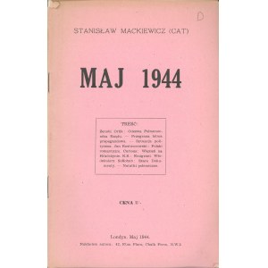 Mackiewicz Stanisław (Cat) - Maj 1944. Londyn 1944 Nakł. autora.