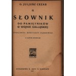 Gaius Julius Caesar - Wörterbuch zu den Tagebüchern des Gallischen Krieges [zusammengestellt von Konstanty Dabrowski] [Warschau 1917].