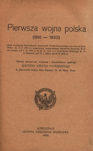 Pomarański Stefan- Pierwsza wojna polska (1918-1920) [Warszawa 1920]