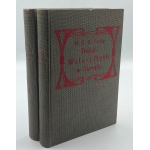 Lecky William E.H.- History of Free Thought in Europe [publisher's binding][ Lodz 1908-1909].