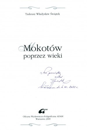 Świętek Tadeusz Władysław- Mokotów poprzez wieki [dedykacja autora](album dwujęzyczny)