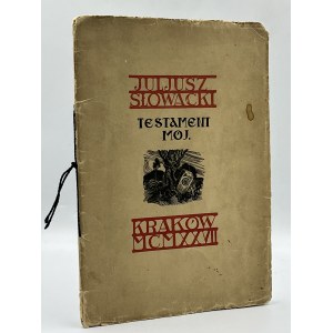 Słowacki Juliusz - Testament mój [Krakau 1927] (grafischer Entwurf von Stanisław Jakubowski)