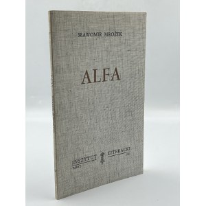 Mrożek Sławomir- Alfa [wydanie pierwsze] [Paryż 1984]