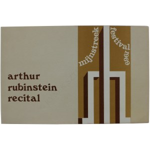 Program recitalu Artura Rubinsteina w Heerlen, z dedykacją pianisty