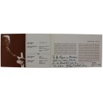 Program recitalu Artura Rubinsteina w Heerlen, z dedykacją pianisty