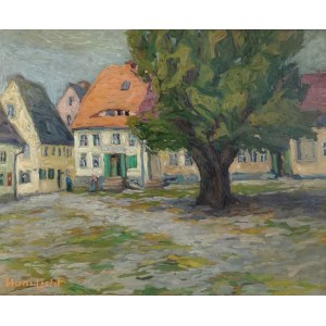 Hans LICHT (1876-1935), A square in a small town