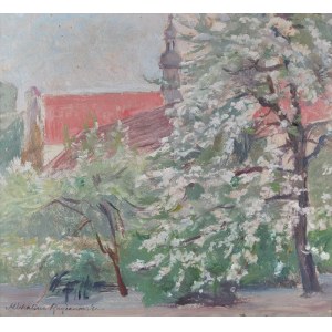 Michalina KRZYŻANOWSKA (1883-1962), Landschaft mit einem blühenden Baum