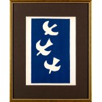 Georges Braque (1882-1963), Trzy ptaki na niebieskim tle (Carnets intimes)