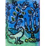 Marc Chagall (1887-1985), Świecznik, z cyklu: Okna Jeruzalem