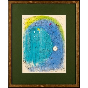 Marc Chagall (1887-1985), Matka z dzieckiem przed Notre-Dame, z cyklu: Wizja Paryża - praca dwustronna