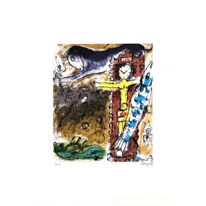 Marc Chagall (1887-1985), Kompozycja: Chrystus na zegarze