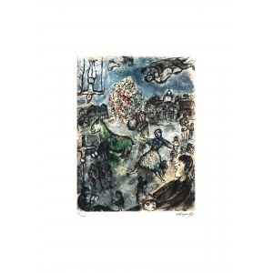 Marc Chagall (1887-1985), Kompozycja z zielonym koniem, 1980