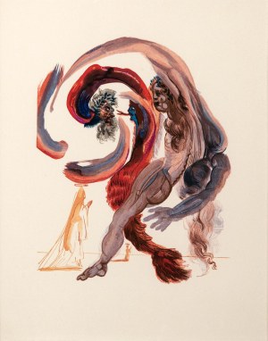 Salvador Dalí (1904-1989), Boska Komedia: Czyściec, Pieśń XVIII (Lenistwo)