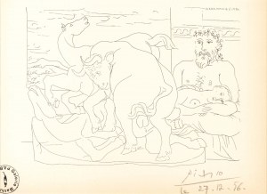 Pablo Picasso (1881-1973), Scena mitologiczna, 1956