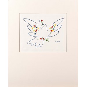 Pablo Picasso (1881-1973), Gołąbek z kwiatami