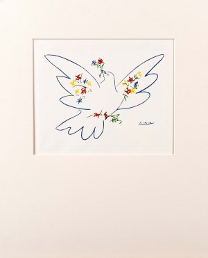 Pablo Picasso (1881-1973), Gołąbek z kwiatami