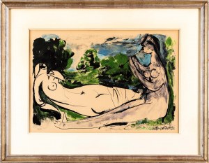 Pablo Picasso (1881-1973), Flecistka, z teki: La Flûte Double, 1967