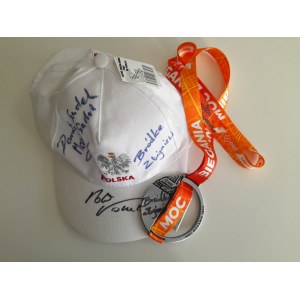 Zbigniew Bródka, czapka z autografem +medal z DOZ Maratonu 2022