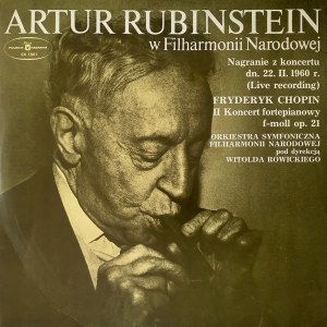 Artur Rubinstein, Artur Rubinstein at the National Philharmonic Hall (vinyl record), 1960.