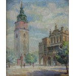 Jan Stańda, View of the City Hall Tower and Cloth Hall in Krakow