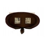 Holmes-type Perfecscope stereoscopic viewer with 17 cards with views of Rome,