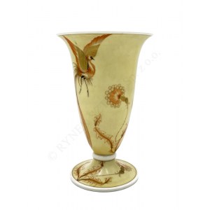 Crater vase with birds of paradise motif, Rosenthal