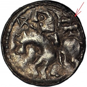 RRR-, Boleslaw II. der Kühne 1058-1079, Herzoglicher Denar, Fürst zu Pferd, B. RARE DECORATION