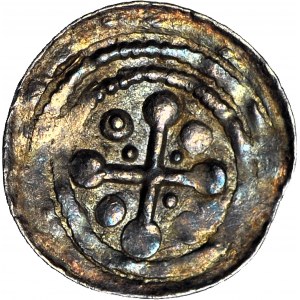 Boleslaw III. von Wrymouth 1107-1138, Denar, Kampf gegen den Drachen/Bälle