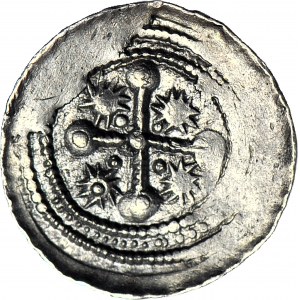 Bolesław III Krzywousty 1107-1138, Denar, walka ze smokiem/gwiazdy