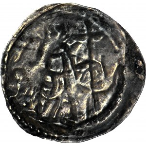 RR-, Bolesław I Wysoki 1163-1201, Denar, Wrocław, Biskup, jednostronny, menniczy