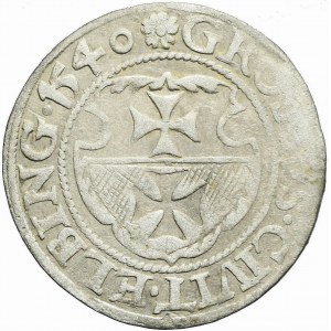 Sigismund I the Old, 1540 penny, Elblag, ELBING