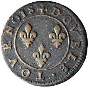 Walezy, Król Polski, Double tournois (podwójny denar) bez daty A, Paryż, ładny