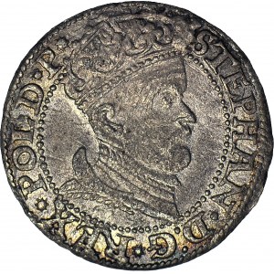 Stefan Batory, 1578 penny, Gdansk, stars in legend, R2