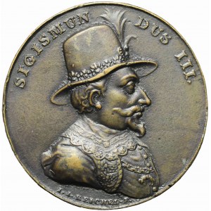 Royal Suite Medal by J.J. Reichel, Sigismund III Vasa, cast in iron from the Bialogon ironworks