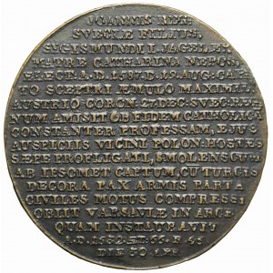 Medal Suity Królewskiej autorstwa J.J. Reichela, Zygmunt III Waza, odlew w żeliwie z huty Białogon