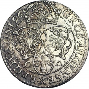 Sigismund III Vasa, Sixpence 1596, Malbork, minted
