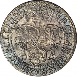Sigismund III Vasa, Sixpence 1596, Malbork, nice