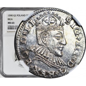 Sigismund III Vasa, Trojak Riga 1590, minted