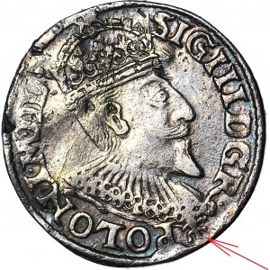 RR-, Zygmunt III Waza, Trojak Olkusz 1595, ruszt pod popiersiem, T.12 mk, R5