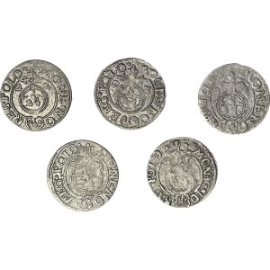 5 szt. zestaw, Zygmunt III Waza, Półtoraki 1621-1625, ładne