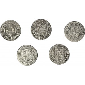 5 szt. zestaw, Zygmunt III Waza, Półtoraki 1621-1625, ładne