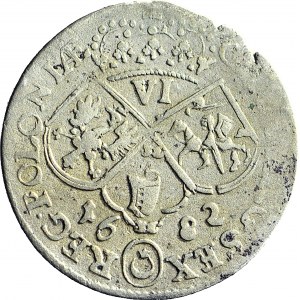 Jan III Sobieski, Szóstak 1682, Kraków, głowa w koronie