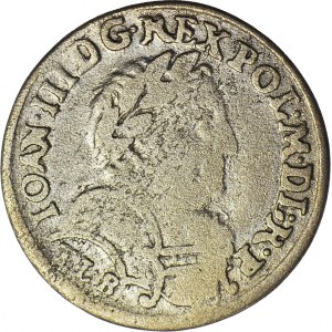 Jan III Sobieski, Szóstak 1680 C, Kraków, w zbroi, błąd IV zamiast VI