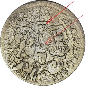 Jan III Sobieski, Szóstak 1680 C, Kraków, w zbroi, błąd IV zamiast VI